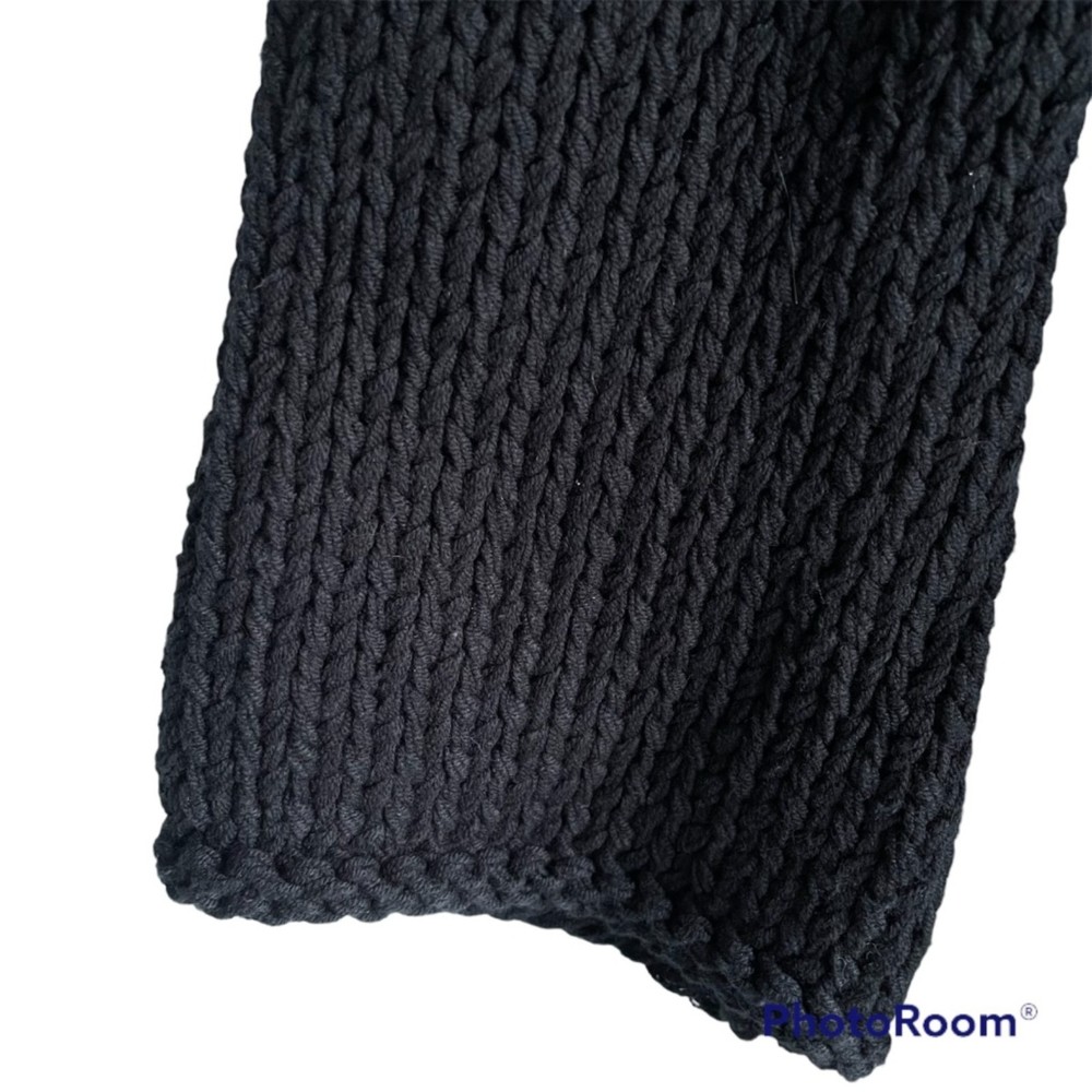 Soft Surroundings Black Cozy Oversized Thick Knit Seafarer Ladies Sweater,‎ M - Picture 4 of 4